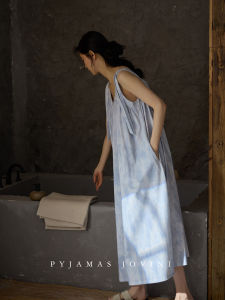 Cotton Cool Summer Sleeveless Sleep Dress with Padded Support