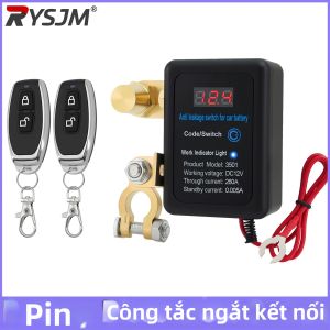 RYSJM | Công Tắc Ngắt Kết Nối Ắc Quy Ô Tô Hạng Nặng 12V Có Điều Khiển Từ Xa 240A 433MHz Chống Trộm Bảng Điều Khiển Bằng Sợi Carbon Dành Cho Xe Đua