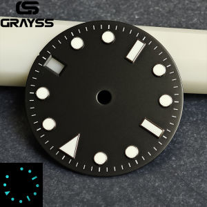 28.5mm Black Green Sterile Blue/Green Luminous Dial Fit NH35 Matte Texture Watch Dial Accessories Diving Watches