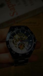 Forsining | Forsining Fashion Watch for Men Business Blue Bezel Skeleton Automatic Mechanical Watches Stainless Steel Strap Wristwatches New