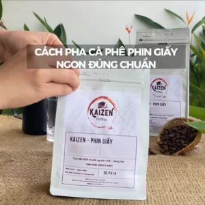 Cà phê Phin giấy tiện lợi - 10 phin giấy 20gr nguyên chất Kaizen Coffee
