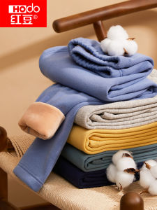 Red Bean Childrens Fleece-Lined Thick Warm Pants Older Boys Baby Girls Boneless Long Johns Long Johns Thermal Pants