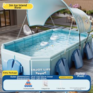 EnjoyLife | Sun-protected Inflatable-Free Portable Indoor Outdoor Thickened Swimming Pool