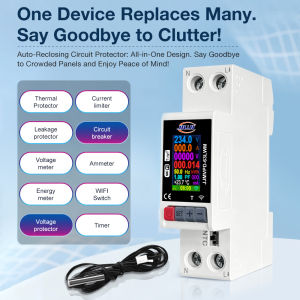 juan juan | Tuya WiFi DIN Rail Smart Switch 1P 63A 220V 230V Remote Control Circuit Breaker Energy Monitor Timer Voltage Protection