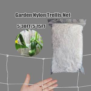 Garden Nylon Trellis Nettin Climbing Vine Plants Support Net For Garden Supplies 5×15FT/5×30FT
