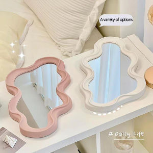 Bathroom Mirror Cloud Shaped Cosmetic Mirror Wall-Mounted Decoration Desktop Makeup Mirror
