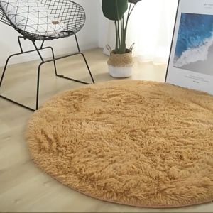 Nordic Round Carpet Silk Hair Living Room Mat Bedroom Bedside Yoga Hug Home New Tie Dyed Variegated Carpet Bedside Bay Window Rug Baby Crawling Mat