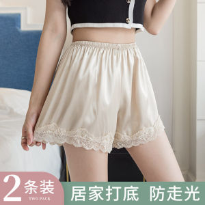 Womens Safety Pants Fashion Tape Summer Thin Outwear Non-Curling Lace Leggings Loose Plus Size Home Shorts