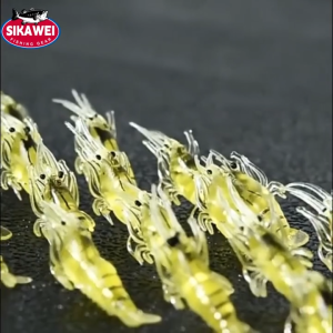 10pcs Umpan Udang 5cm 1.5g Luminous Soft Shrimp Bait Simulation Prawn Fishing Lures Bait Tackle