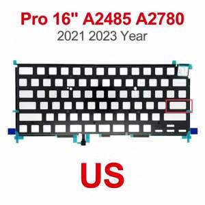New Laptop Keyboard US Backlight For MacBook Pro 16" A2485 A2780 Keyboard Backlit Sheet 2021 2023 Year