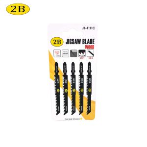 2B Jigsaw Blade HCS 5pcs Set Basic Cut 8 TPI for Wood Chipboard Plywood Fibre Board JB-T111C