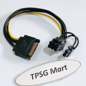 Cáp chuyển Sata ra 8 Pin / Sata ra 6 Pin (Có 2 Pin tách 8 Pin ra 6 Pin) - Dài 15Cm