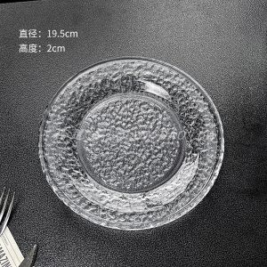 INS Style Glass Dessert Plate Tray with Lid Cake Plate Fruit Sampling Plate Dessert Display Tray Fancy Plate