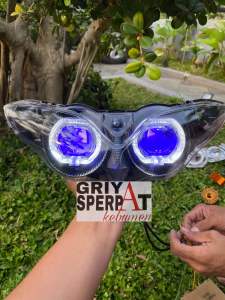 REFLEKTOR LAMPU DEPAN JUPITER Z NEW BURHAN BILED MINI LED SUPER TERANG