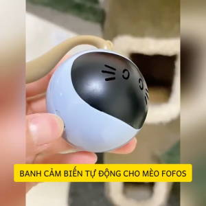 Bóng đồ chơi cho mèo FOFOS Đồ chơi banh tròn ma thuật cho mèo Cảm biến tự động Đèn LED Đuổi bắt vui nhộn giám stress