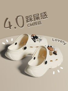 Eva Thick Bottom Anti-Slip Odor Resistant Beach Sandals Womens Summer Outdoor Wear Hole Hole Shoes Slip-On Slippers