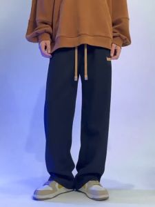 Celana Panjang Pinggang Tinggi Retro Kasual Musim Panas Korduroi Pria dan Wanita Baru Gaya Korea