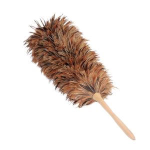 Retractable Chicken Feather Duster Non Shedding for Home Car Dust Cleaning Anti Static round Head Household Chores Dust Removal