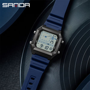 SANDA 6307 Fashion Digital Watches for Man Multifunction Luminous Chronograph Calendar Outdoor Sport Waterproof Electronic Watch