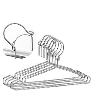 10pcs Stainless steel buckle windproof clothes hanger anti-drop clothes drying rack thick solid anti-blowing hanging fixed clothes drying rack