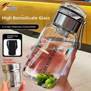 SUZAO | Durable Heat-Resistant Glass Cup 1000ml