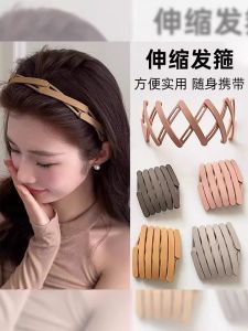 ยางรัดผมพับได้สำหรับเดินทาง ยางรัดผมแบบอเนกประสงค์สำหรับฤดูร้อน ยางรัดผมรัดผมส่วนหน้าแบบมีฟันกันลื่น ยางรัดผมสำหรับเด็ก