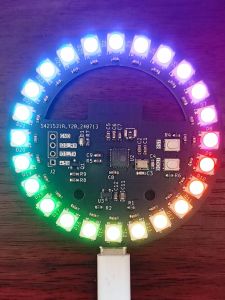 ESP32-C3 Development Board WS2812B RGB Ring Light 24 LED 5 Light Effects Type-C 5V Atmosphere Light with Source Code