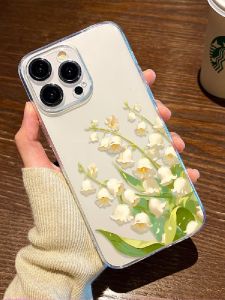 Creative Bellflower Transparent Silicone Phone Case for  17/16 15 Female New 14Plus 13ProMax 12Mini Super Beautiful 11Xs SoftXr