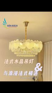 [SANG TRỌNG – CAO CÂP] Đèn ốp trần pha lê phòng ngủ phòng khách HÂN BÁCH