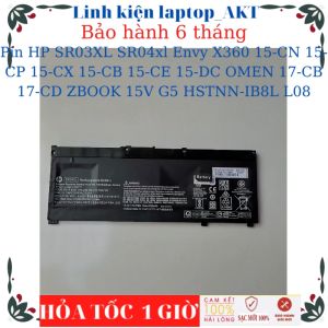 PIN LAPTOP SR03XL SR04xl Envy X360 15-CN 15-CP 15-CX 15-CB 15-CE 15-DC OMEN 17-CB 17-CD ZBOOT 15V G5 HSTNN-IB8L L08