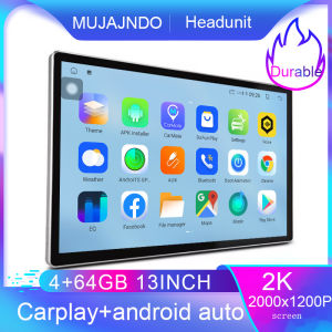 MUJAJNDO 13inch 6+64GB for toyota avanza 2011-2018 android15 2k qled screen voice command carplay android auto 2din car stereo android head unit support mirror link reverse view steering control gps navigation q13