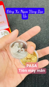 Đồng Xu Hình Ngựa của Úc mạ kim loại vàng phát hành Tết 2026