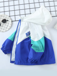 Cool Boys Autumn Fashion Jacket Thin Windbreaker Spring Autumn Style Childrens Outerwear Casual Hooded Zipper Polyester Fiber