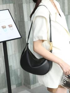 Womens Bag Special-Interest Design Genuine Leather Bag K-style Easiest for Match Fashion Cattlehide Leather Underarm Shoulder Minimalist Retro Dinner Dumpling Bag