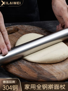 Kitchen 304 Stainless Steel Rolling Pin Dumpling Skin Baking Tool Bread Press Pizza Cake Stick Pasta Maker West Beauty XLM202