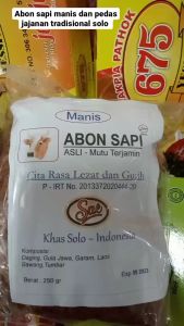 Abon Sapi Pedas Spesial Asli Merk SAE Khas Kota Solo