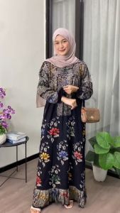 Gamis Batik Cap Jumbo Premium Wanita - Gamis Rayon Premium Batik Cap - Homedress Daily Wanita