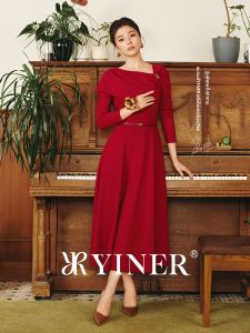 Elegant Merino Wool Blend Dress