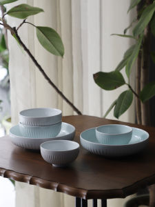 Luxurious Pure Color Chinese Style Thickened Rice Bowl with Edge round Shape Dining Utensils Set for Children Jingdezhen Porcelain