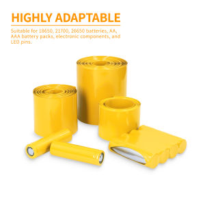 5M Width 17mm ~ 130mm PVC Heat Shrink Tube 18650 Battery Wrap Battery Pack Insulated Cable Protector Sleeve Lithium Film Case