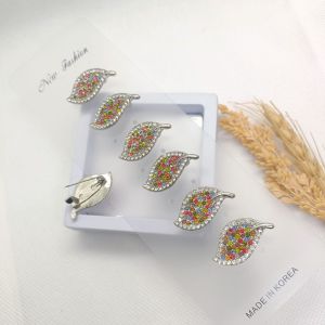 Bros Dagu Malaysia / Bros dangu motif Daun / Bros Dagu mini / Bros dagu paket 6 pis