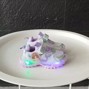 Sepatu Sneakers Lampu LED MERMAID Anak & Sepatu Kets Tali Perekat Anak