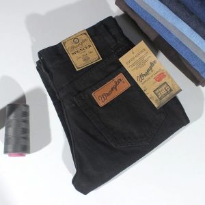Celana Jeans Panjang Pria Model Standar Wr Reguler Cowok - Black Garment (28-38)