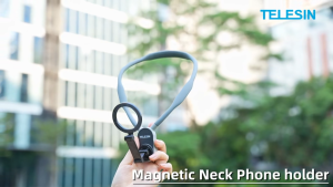 TELESIN Silicone Magnetic Neck Holder Phone Mount for Mobile Smartphone Camera