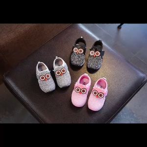 (ch1023k)นกฮูก รองเท้าเด็กแฟนซี สีดำ ชมพู เทา รองเท้ากีฬาแฟชั่นเด็ก แบบสวม อายุ1-6ขวบ แฟชั่นผ้าใบเด็กชาย รองเท้าเด็กผู้หญิง