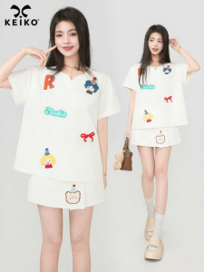 KEIKO | Nostalgic Summer Dreamcore Style T-shirt and Skirt Set