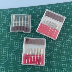 12-Piece Nail Sanding Wheel Polishing Heads Set Electroplated White Corundum Rods for Professional Nail Polishing