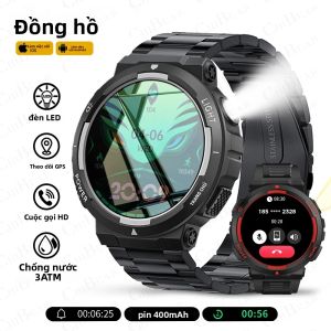 Đồng Hồ Thông Minh Chống Nước 3ATM Dành Cho Nam Với Màn Hình AMOLED HD Pin 400mAh Chức Năng Gọi Bluetooth 1.53  Theo Dõi Thể Thao Ngoài Trời Cho Huawei Xiaomi