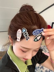 Dễ Thương Hoạt Hình Xương Cá Kẹp Càng Cua Nữ Mùa Hè Bên Nổ Tóc Thẻ Acetate Trán Viền Mỏ Vịt Kẹp Mũ Phụ Kiện