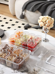 [Local Seller] Food Grade Fruit Box Sub-Packing Lunch Box Portable Outdoor Picnic Sealed Fresh-Keeping Storage